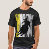 Gele Cowgirl Champion Horse Riding Barrel Racing T-shirt (Voorkant)