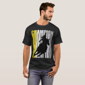 Gele Cowgirl Champion Horse Riding Barrel Racing T-shirt (Voorkant volledig)