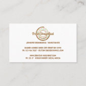 Gele Cream Doughnut Sweet Cookies Visitekaartje (Achterkant)