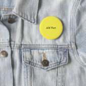 Gele Creëer Uw Eigen tekst toevoegen Ronde Button 5,7 Cm (In situ)