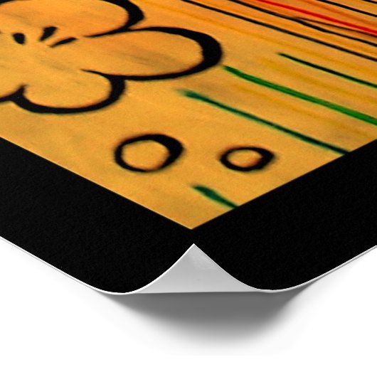 Gele Creole Rain Poster (Hoek)