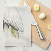 Gele Crested Cockattoo Kitchen Towel Theedoek (Quarter Fold)