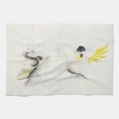 Gele Crested Cockattoo Kitchen Towel Theedoek (Horizontaal)