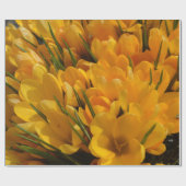 Gele crocus flavus - Gele gouden bloemen Cadeaupapier (Vlak)