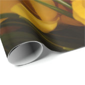 Gele crocus flavus - Gele gouden bloemen Cadeaupapier (Rol Hoek)