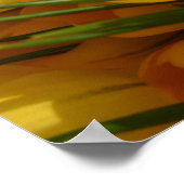 Gele crocus flavus - Gele gouden bloemen Poster (Hoek)