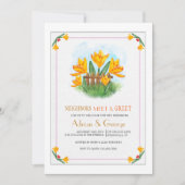 Gele crocus Meet and Greet Invitation Kaart (Voorkant)