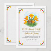 Gele Crocus Uitnodiging (Voorkant / Achterkant)