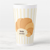 gele croissant latte mok (Voorkant)