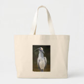 Gele Crowned Night Heron Grote Tote Bag (Voorkant)