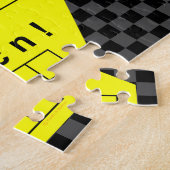 Gele cryptogram legpuzzel (Zijkant)