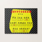 Gele cryptogram legpuzzel (Horizontaal)