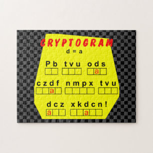 Gele cryptogram legpuzzel