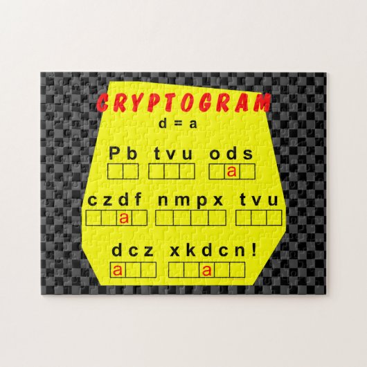 Gele cryptogram legpuzzel (Horizontaal)