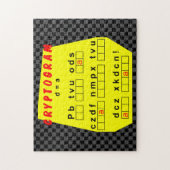 Gele cryptogram legpuzzel (Verticaal)