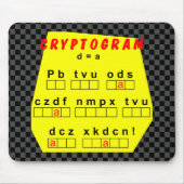 Gele cryptogram muismat (Voorkant)