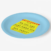 Gele cryptogram papieren bordje (Gekanteld)