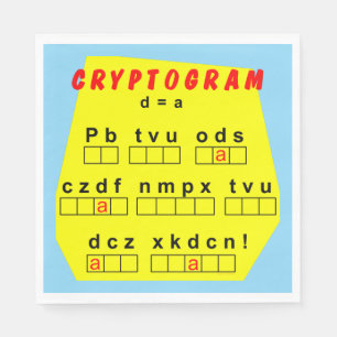 Gele cryptogram servet