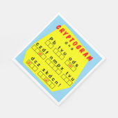 Gele cryptogram servet (Hoek)