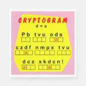 Gele cryptogram servet (Voorkant)