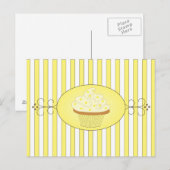 Gele cupcake briefkaart (Voorkant / Achterkant)