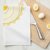 Gele cupcake. Geïceerde taart. Theedoek (Quarter Fold)