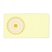 Gele cupcake. IJstaart. Etiket (Voorkant)