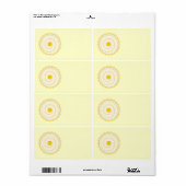 Gele cupcake. IJstaart. Etiket (Full Sheet)