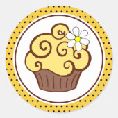 Gele Cupcake Stickers (Voorkant)
