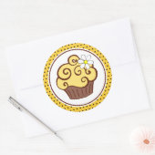 Gele Cupcake Stickers (Envelop)