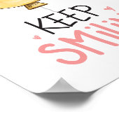 Gele Cute Smile-ballonprijsopgave blijven glimlach Poster (Hoek)