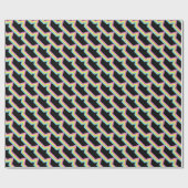 Gele cyaan magenta gestreept cadeaupapier (Vlak)