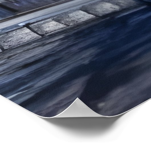 Gele cyberpunk alien beest | AI Art. Poster (Hoek)