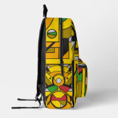 Gele Cyberpunk Bedrukte Rugzak (Links)