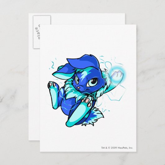 Gele Cybunny met sterren Briefkaart (Voorkant / Achterkant)