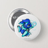 Gele Cybunny met sterren Ronde Button 5,7 Cm (Voorkant /achterkant)