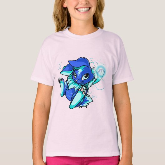 Gele Cybunny met sterren T-shirt (Voorkant)