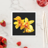 Gele Cymbidium Orchid Papieren servetten (Insitu)