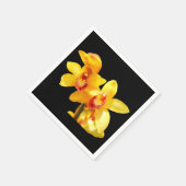 Gele Cymbidium Orchid Papieren servetten (Hoek)
