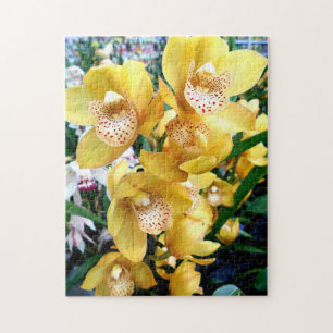 Gele Cymbidiumorchideeën Legpuzzel