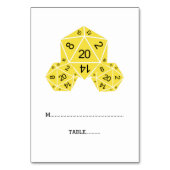 Gele D20-desktopkaart Kaart (Voorkant)