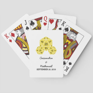 Gele D20-kaarten voor weddenschappen Pokerkaarten