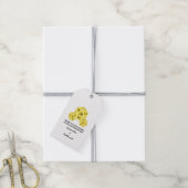 Gele D20-Labels voor weddenschappen Cadeaulabel (Met Touw)