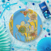 Gele Daffodil Bloem Schilderen Papier Partij Bord (Feest)