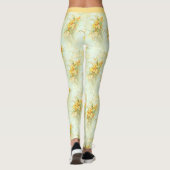  gele daffodil bloemenyoga leggings (Achterkant)