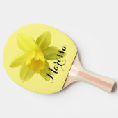 Gele Daffodil Bloom Aangepaste Naam Tafeltennisbatje (Zijkant)