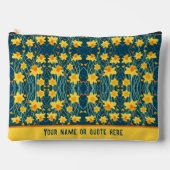 Gele Daffodil Floral aangepaste naam accessoire ta Etui (Voorkant)