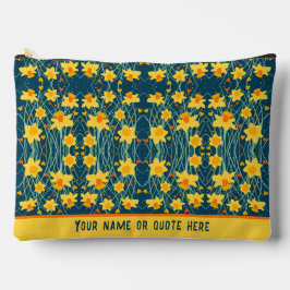 Gele Daffodil Floral aangepaste naam accessoire ta Etui