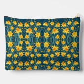 Gele Daffodil Floral aangepaste naam accessoire ta Etui (Achterkant)