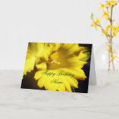 Gele Daffodil Flower Personalized Birthday Kaart (Gele Bloem)